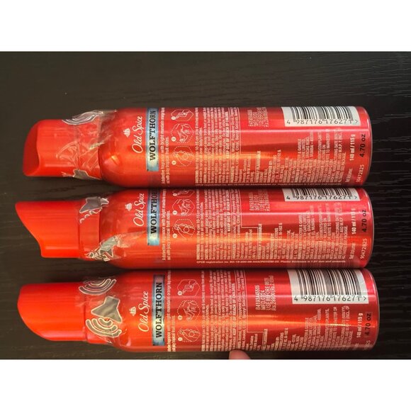 Old Spice Wolfthorn Deodorant Body Spray, 4.73oz (Pack of 3) 24Hr Men's NEW - Picture 3 of 3